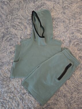 Old Navy Sage Green Kids Matching Hoodie & Jogger Set